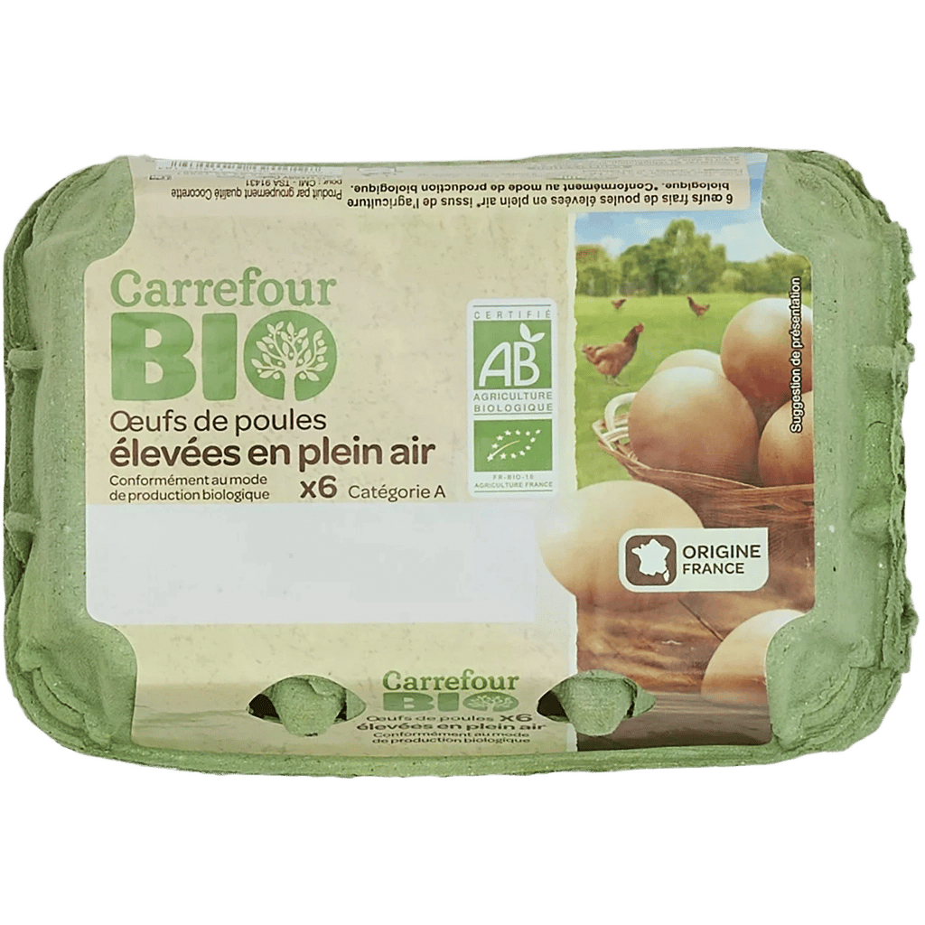 Carrefour BIO Verse eieren Oeufs frais Health Rating & Analysis | Oasis