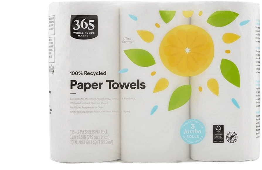Whole Foods Market 365 Paper Towels 135 Sheet - 3 Jumbo Rolls Pack Of 2 ...