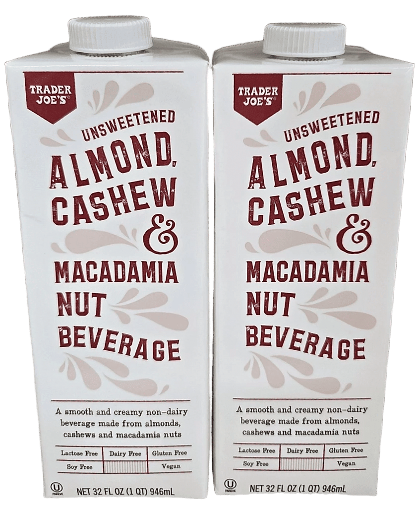 Trader Joe's Unsweetened Almond, Cashew & Macadamia Nut Beverage carton